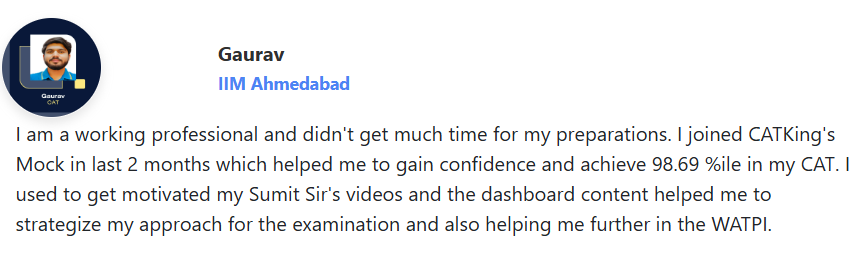 CATKing mock strategy and dashboard helping improve CAT performance in limited time